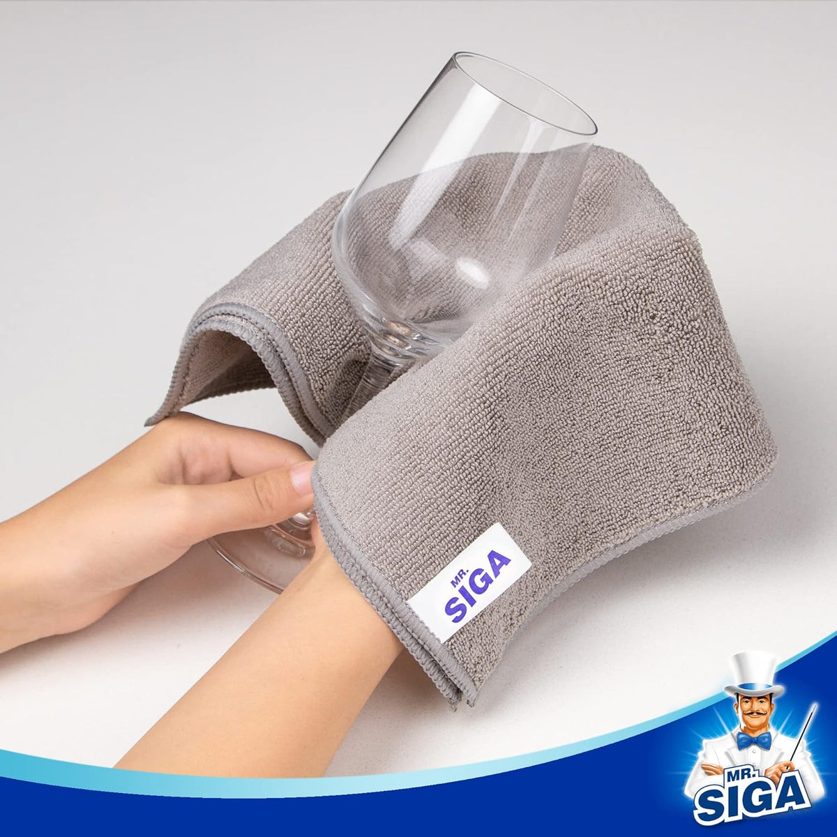 MR.SIGA Microfiber Cleaning Cloth, All-Purpose Microfiber Towels, Streak Free Cleaning Rags, Pack