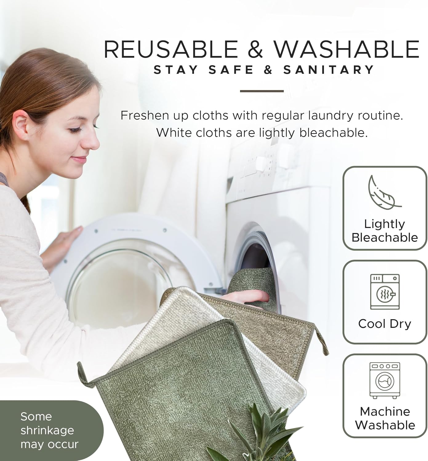 Whiffkitch Dishcloths & Cleaning Cloths - Drying, Durable, Absorbent Washcloths, Non-Scratch