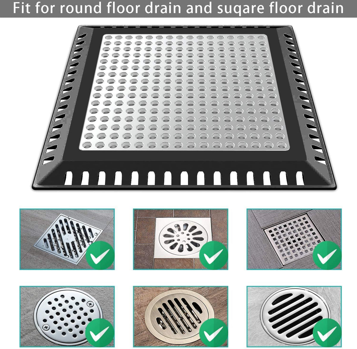 Shower Hair Catcher/Drain Strainer/Drain Hair Catcher Shower Cover for Bathroom Floor Drain