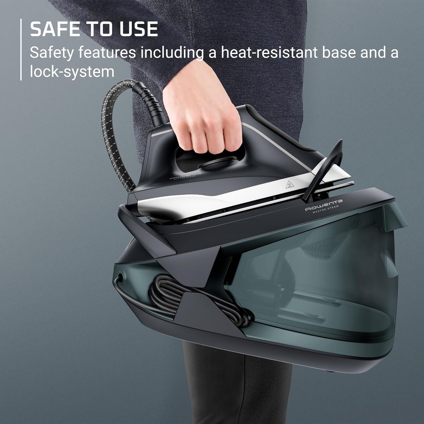 Rowenta Iron Steamer for Clothes Master Steam Station, Professional Steam Iron for Clothes with