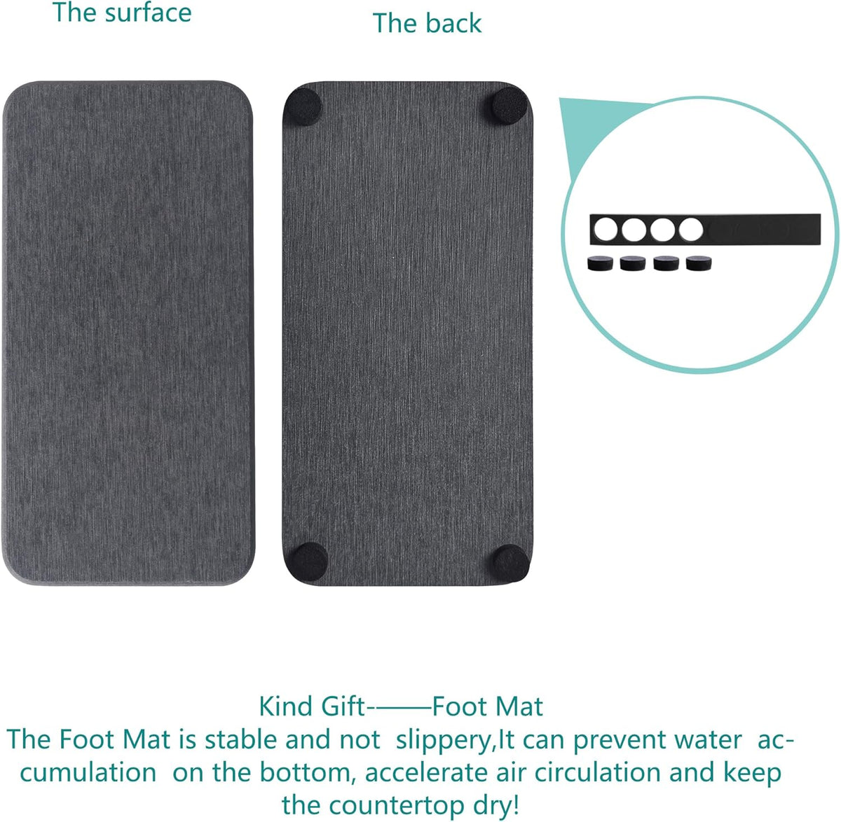 2 Pcs Water Absorbing Stone Trays, Kitchen/Bathroom Sink Soap Dish, Diatomite Tray Used for Hand