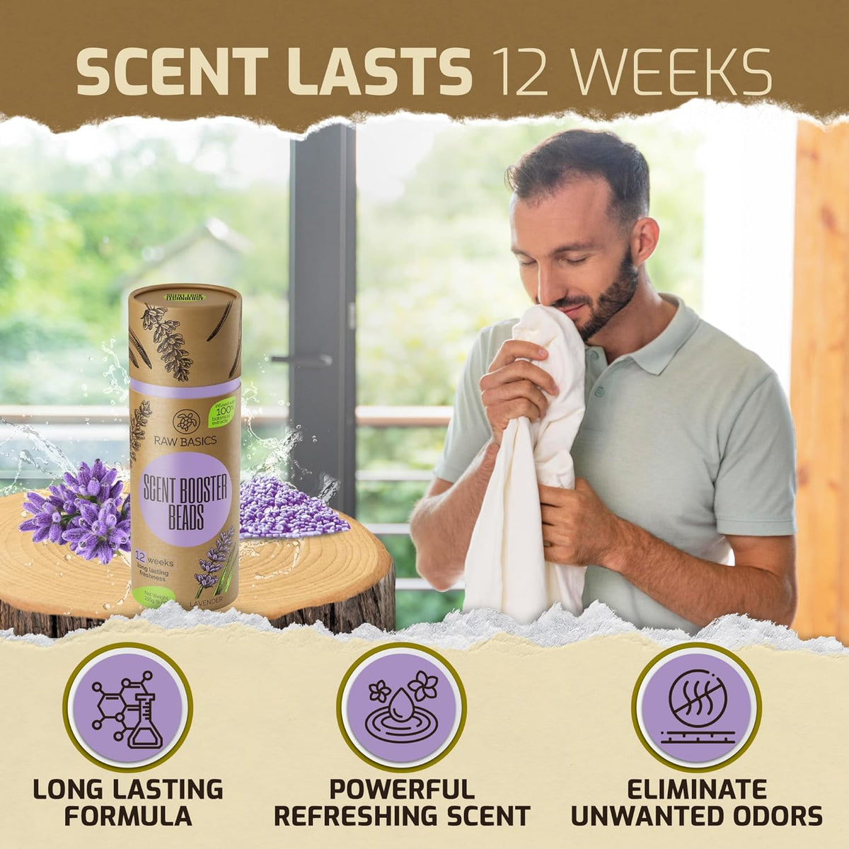 Scent Boosters for Washer, Lavender Aroma - Bulk Laundry Booster Beads and Fabric Smell Deodorizer