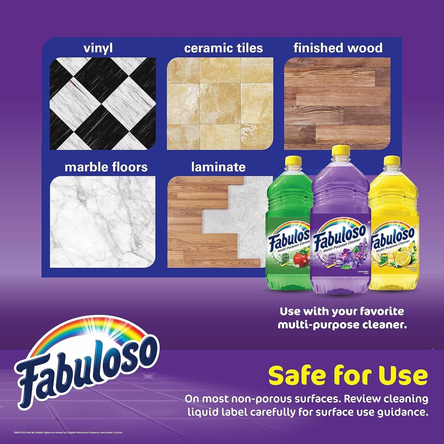 Fabuloso Microfiber Cleaning Cloths, Rainbow - Lint-Free, Scratch-Free Cleaning Cloths for Surfaces