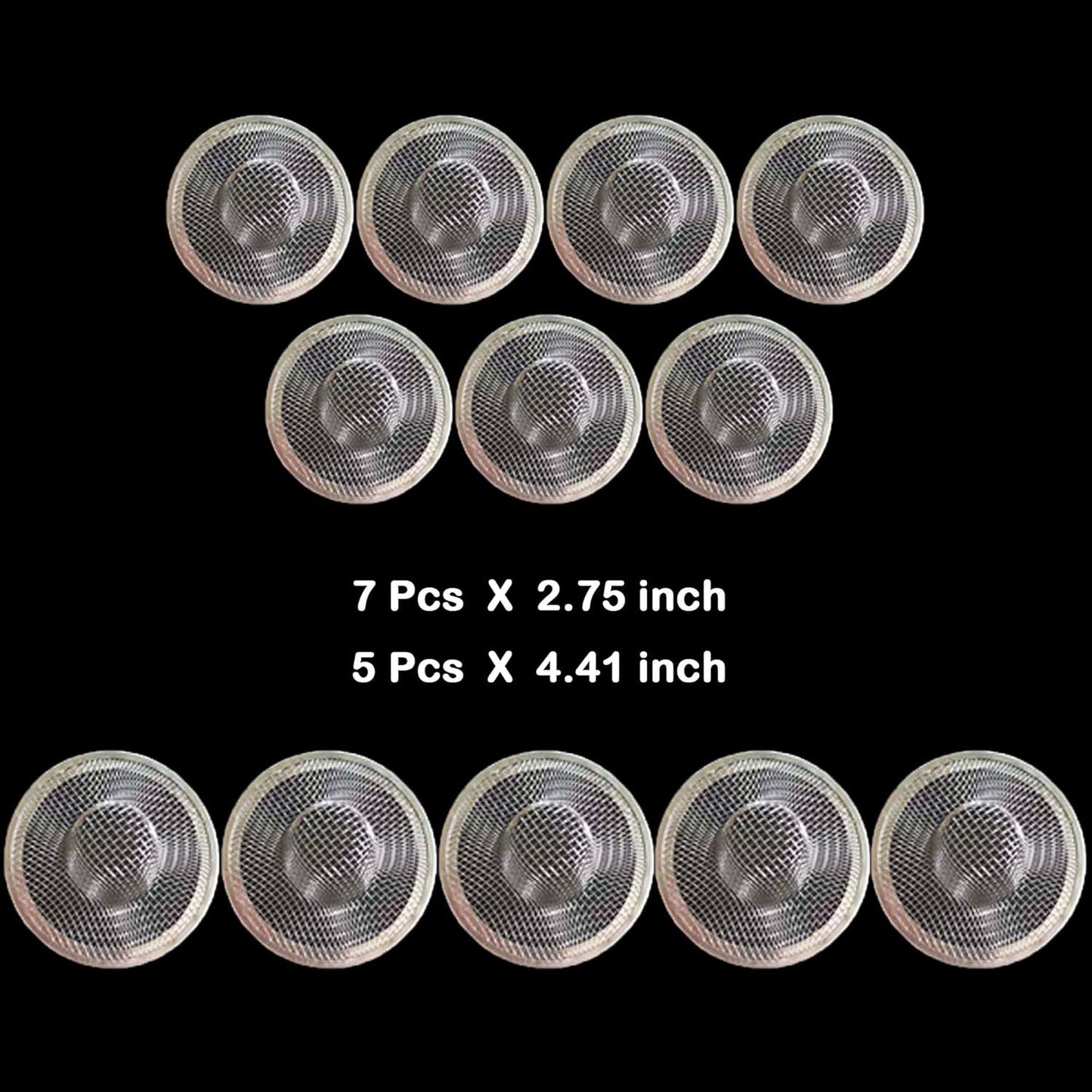12PCS Stainless Steel Slop Basket Filter Trap, 2.75" & 4.41" Mesh Sink Drain Strainer Screen
