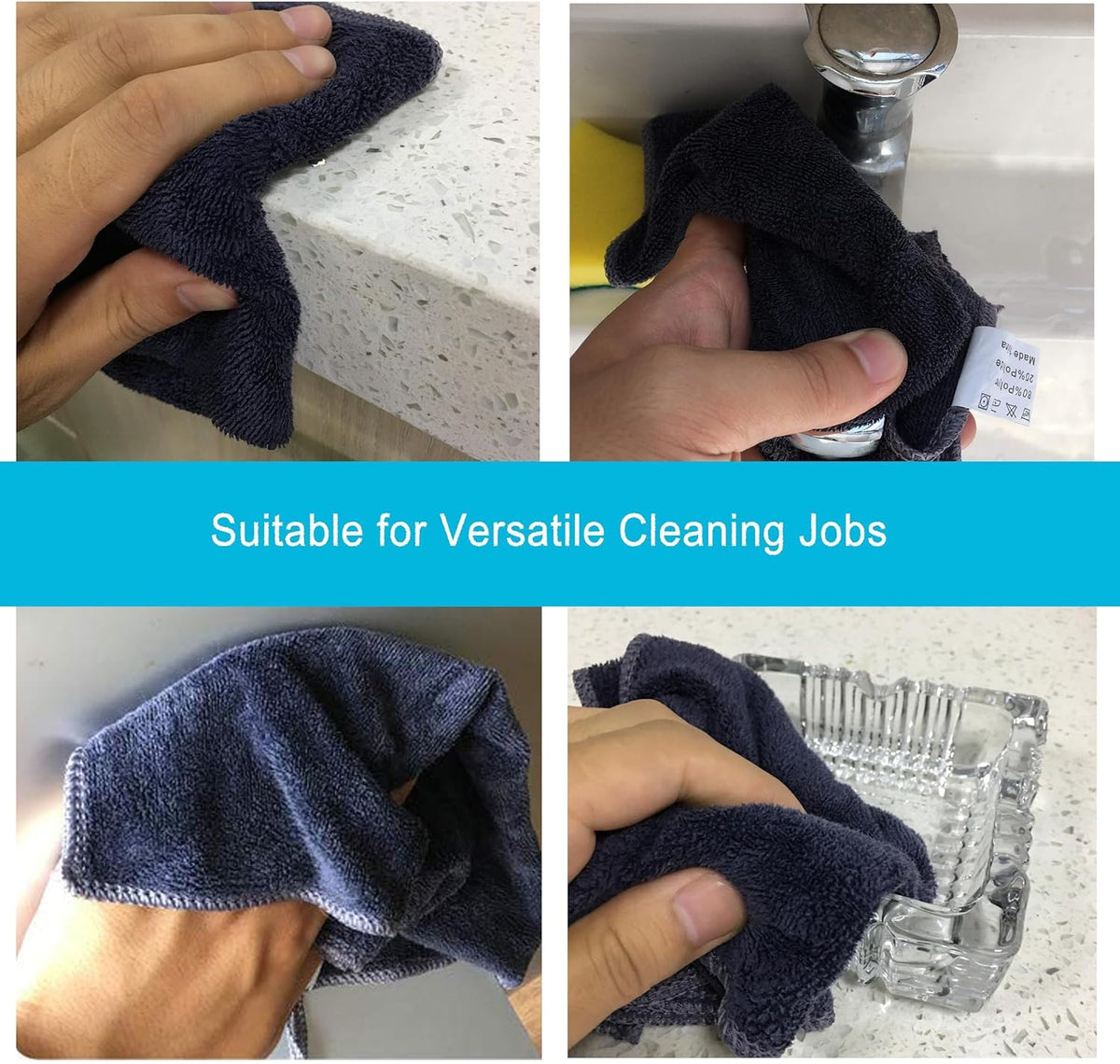 Microfiber Cleaning Cloth Ultra Absorbent & Soft Micro Fiber Cloth for Cleaning for House Kitchen