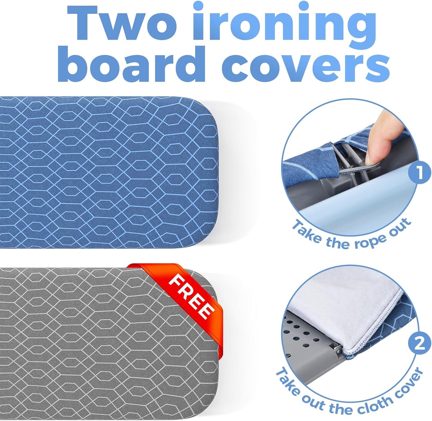 APEXCHASER Ironing Board Small with Iron Holder, Tabletop Small Iron Board with 2 Heat Resistant