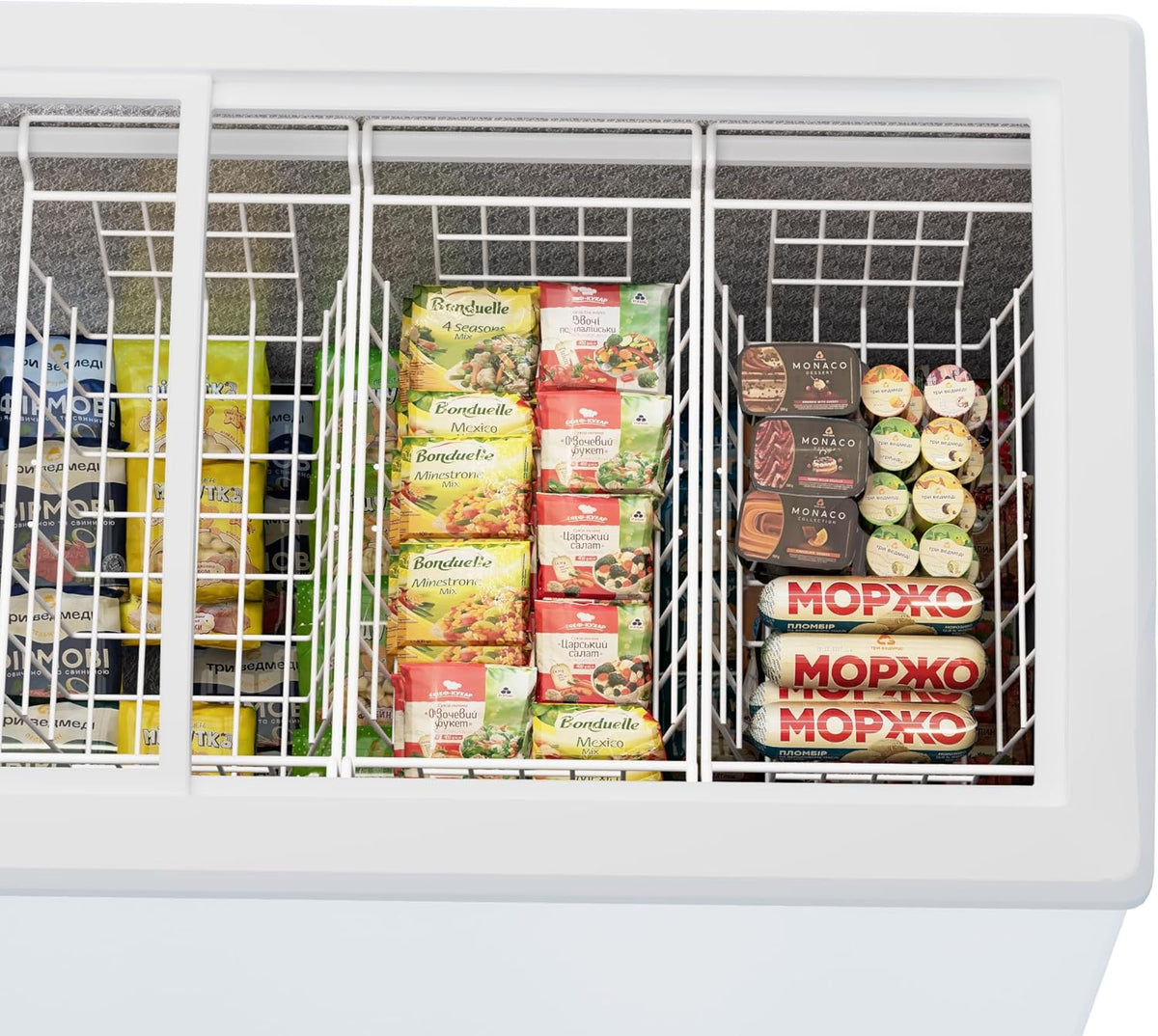 SANNO Chest Freezer Baskets, Deep Freezer Organizer Bins Sturdy Metal Wire Freezer Organizer for