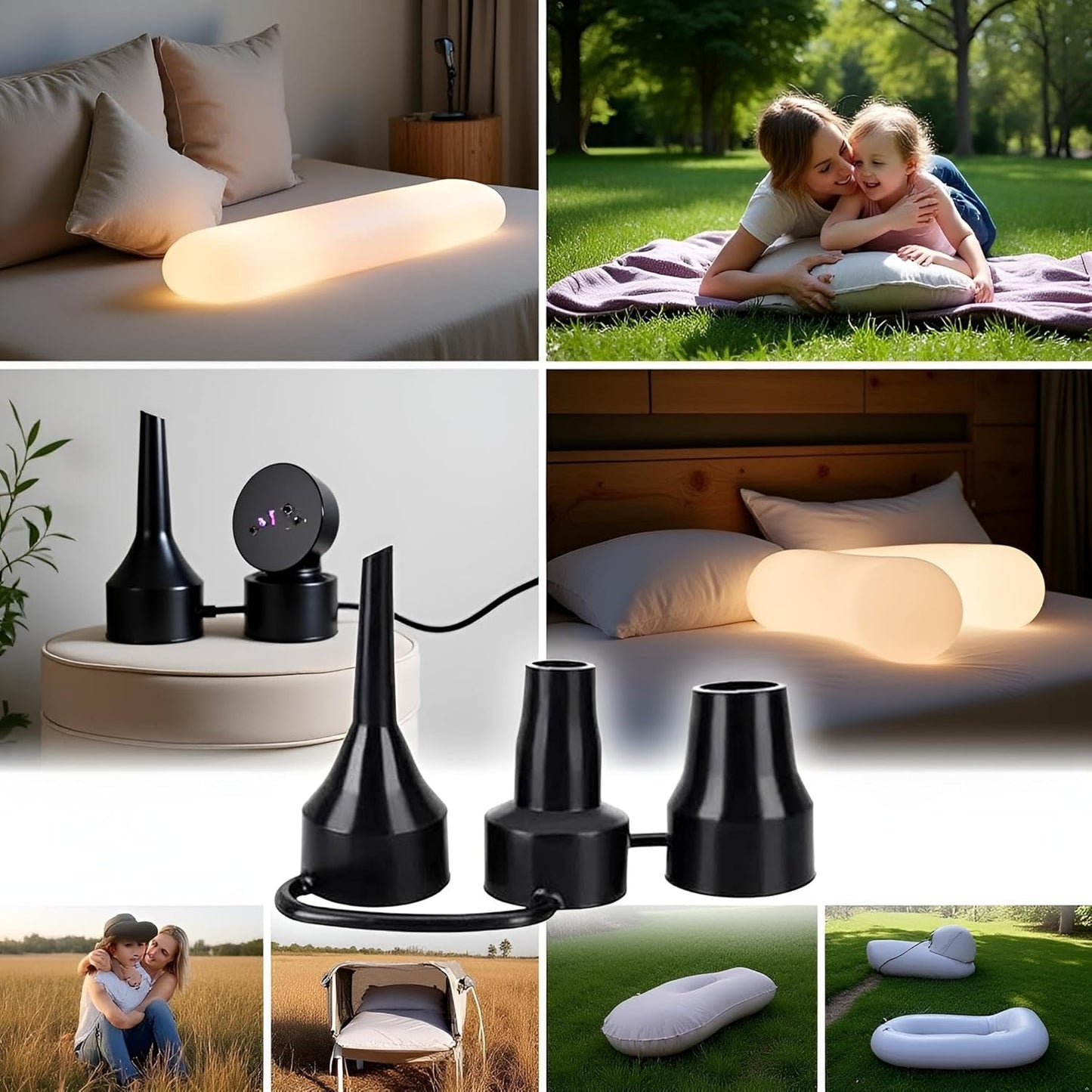 3 Sizes Black Air Pump Replacement Nozzles, Plastic Pump Nozzles,Inflatable Pump Nozzles Head,Air