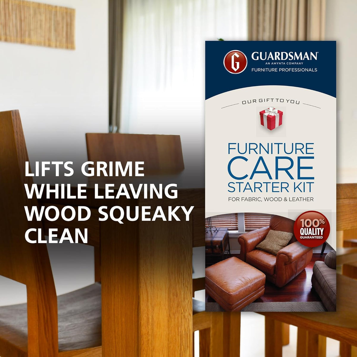 Guardsman Furniture Care Kit; Leather Conditioner, Polishing Cleaner; Includes 5 Clean & Renew
