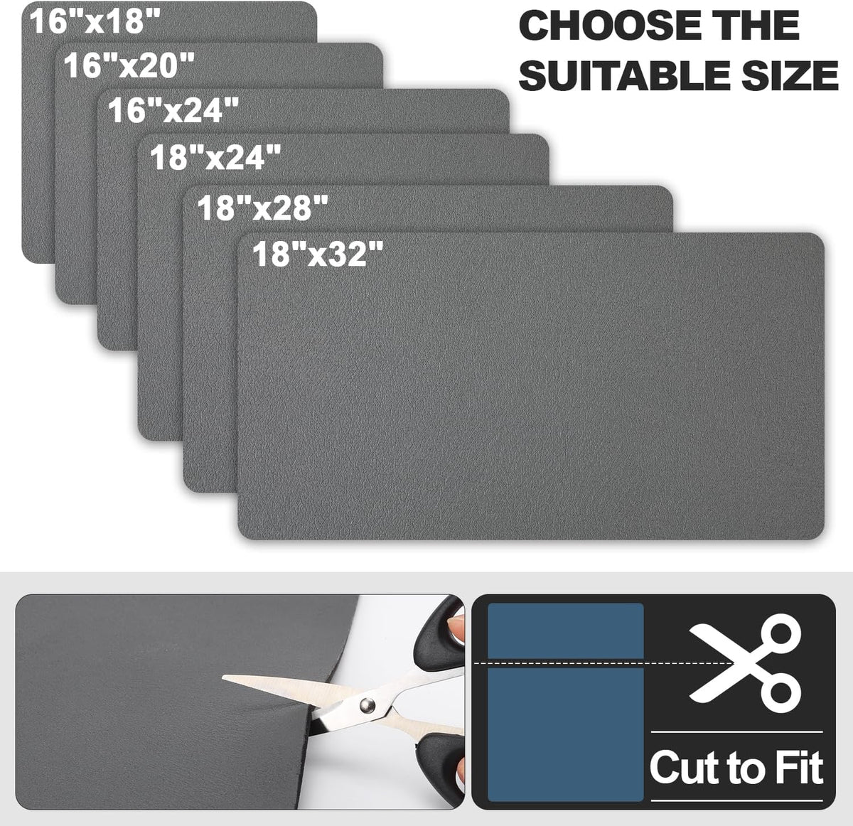 Dish Drying Mat for Kitchen Counter | Coffee Bar Mat for Countertops | Heat Resistant Drainer Mat