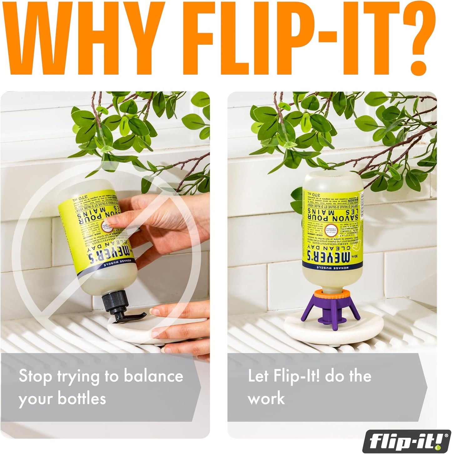 Flip-It! Bottle Emptying Kit – 6 Bottle Pack - No more wasted product - Fits most plastic bottles