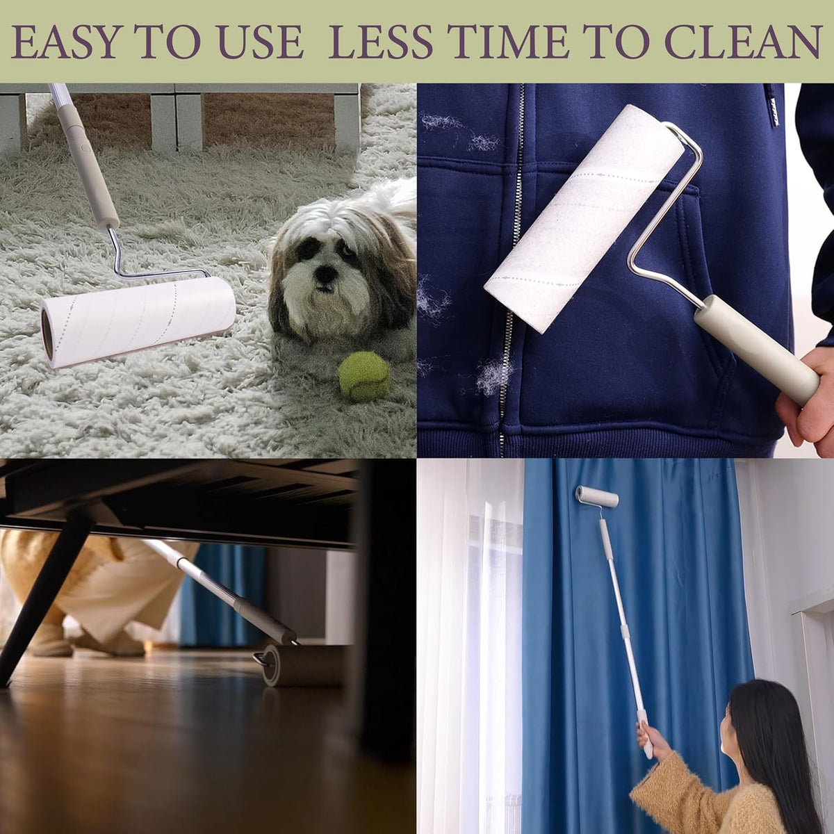 Large Lint Rollers for Pet Hair Extra Sticky,Cat Dog Hair Remover Laundry Clothes Carpet