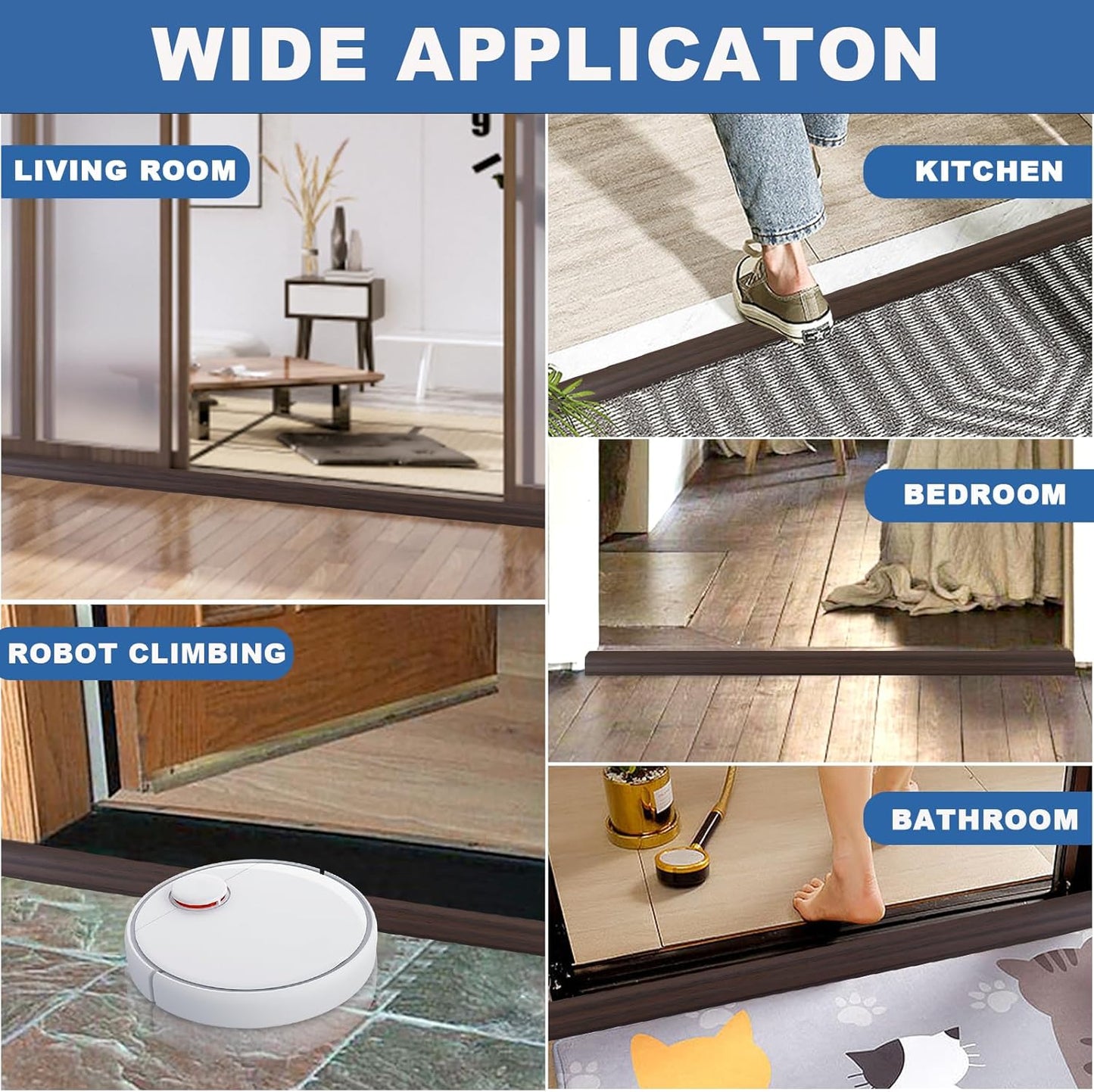 Vinyl Door Threshold Flooring Transition Strip Self Adhesive Carpet Edging Strip for Laminate