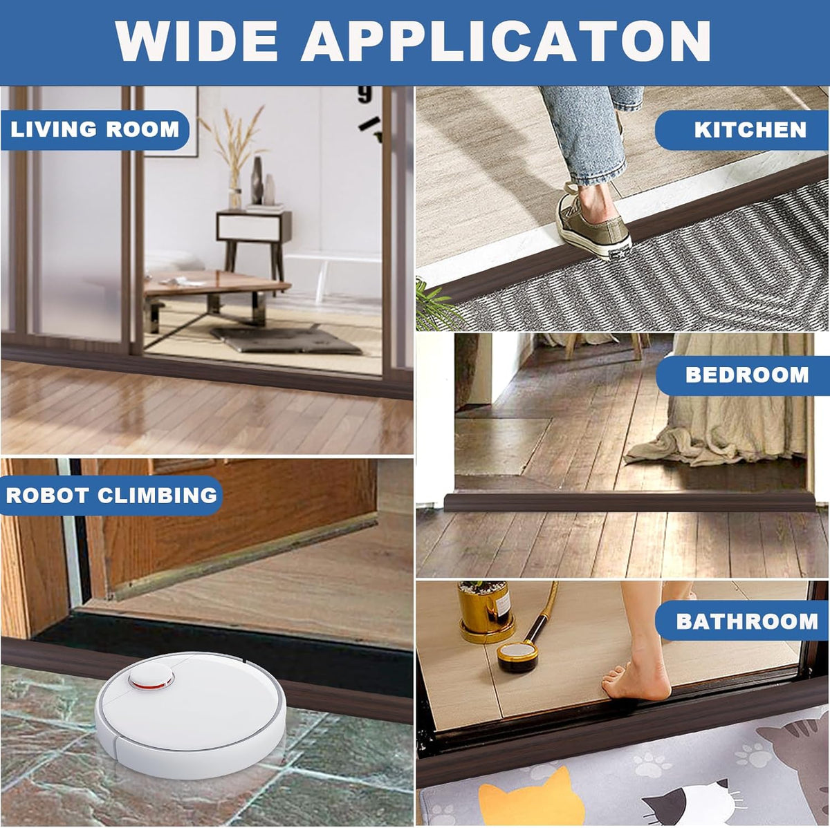 Vinyl Door Threshold Flooring Transition Strip Self Adhesive Carpet Edging Strip for Laminate