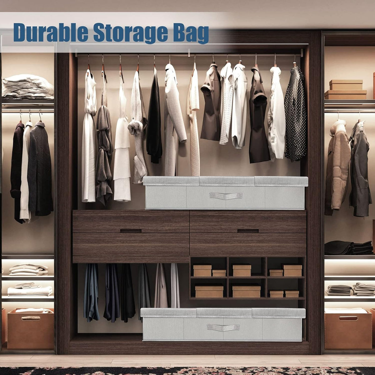 Underbed Storage Containers Bin with Lids, Large Under Bed Storage Organizer Box with Handle