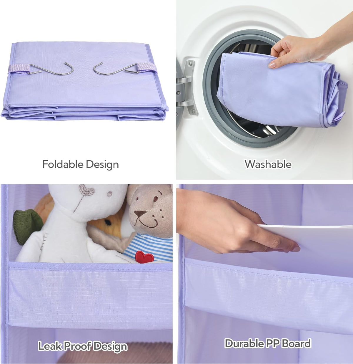 GRANNY SAYS 3 Shelf Hanging Closet Organizers and Storage, Collapsible Closet Storage Organizer