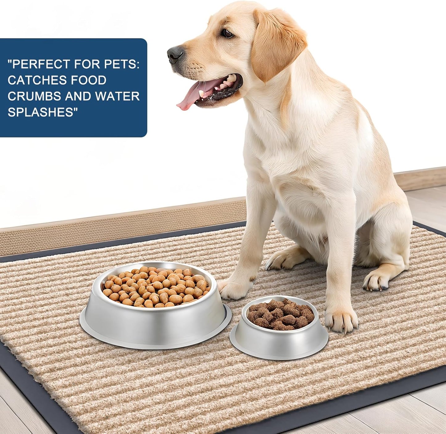 OLANLY Front Door Mat Indoor Outdoor Entrance, Waterproof Heavy Duty Doormat, Fade Resistant, Low
