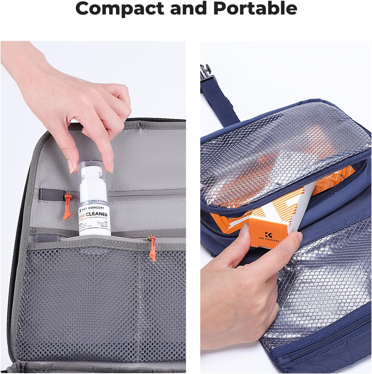 K&F CONCEPT Spray and Microfiber Lens Cleaner Care Kit, Non-Flammable Camera Lens Cleaner and