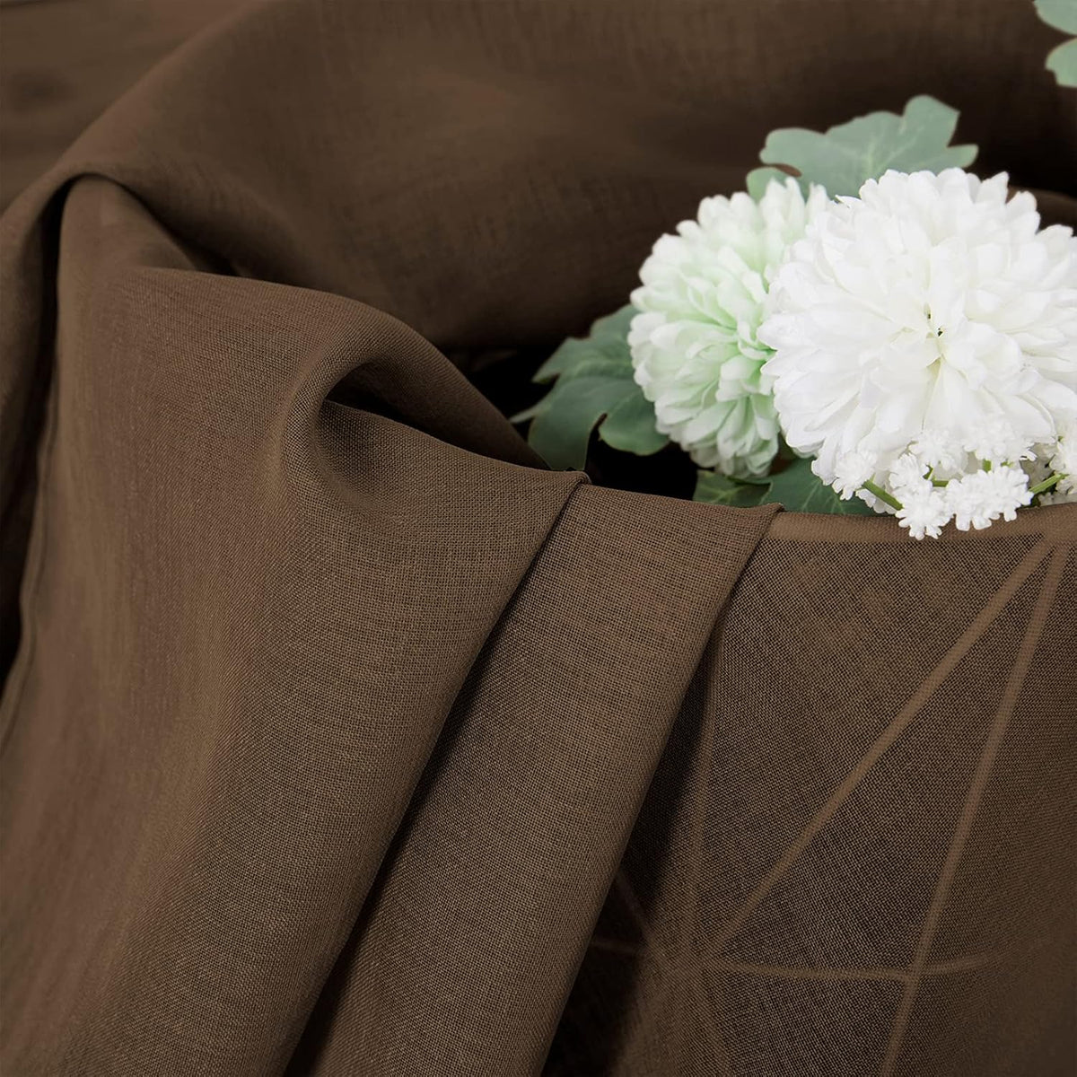 Tollpiz Sheer Curtains Linen Textured Bedroom Curtain Sheers Light Filtering Rod Pocket Voile