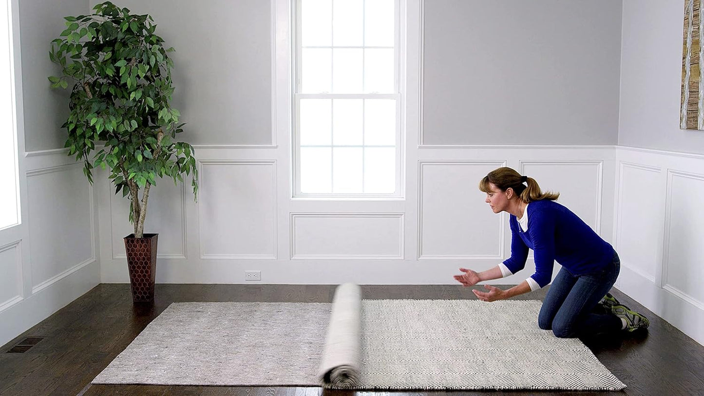 RUGPADUSA - Dual Surface - 5'x7' - 1/8" Thick - Felt + Rubber - Non-Slip Backing Rug Pad - Adds