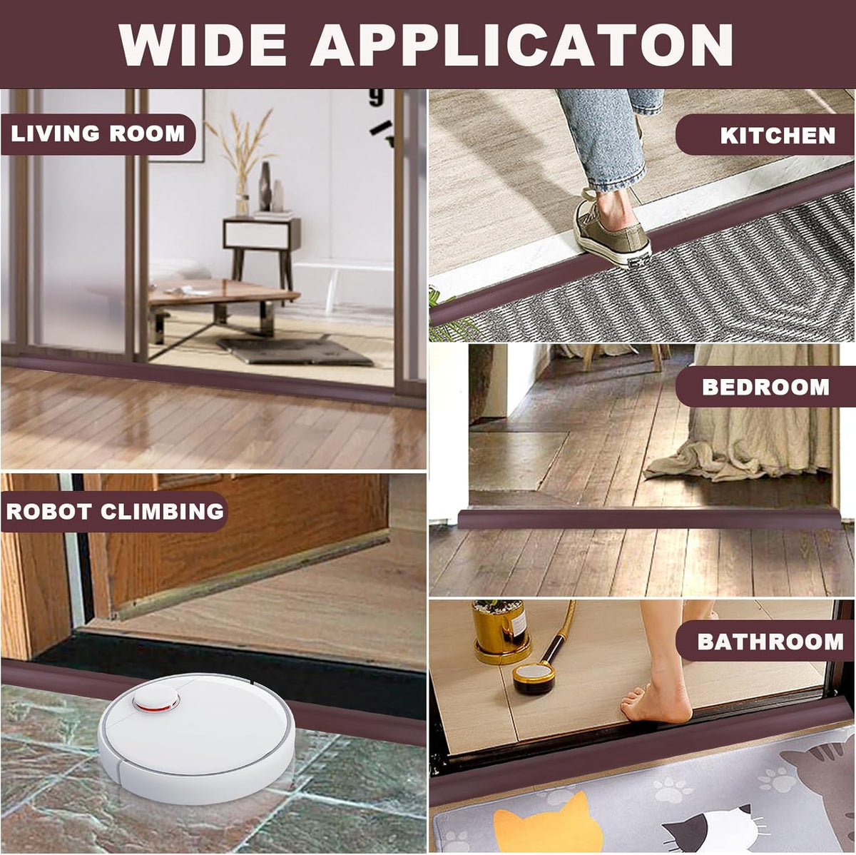 Vinyl Door Threshold Flooring Transition Strip Self Adhesive Carpet Edging Strip for Laminate
