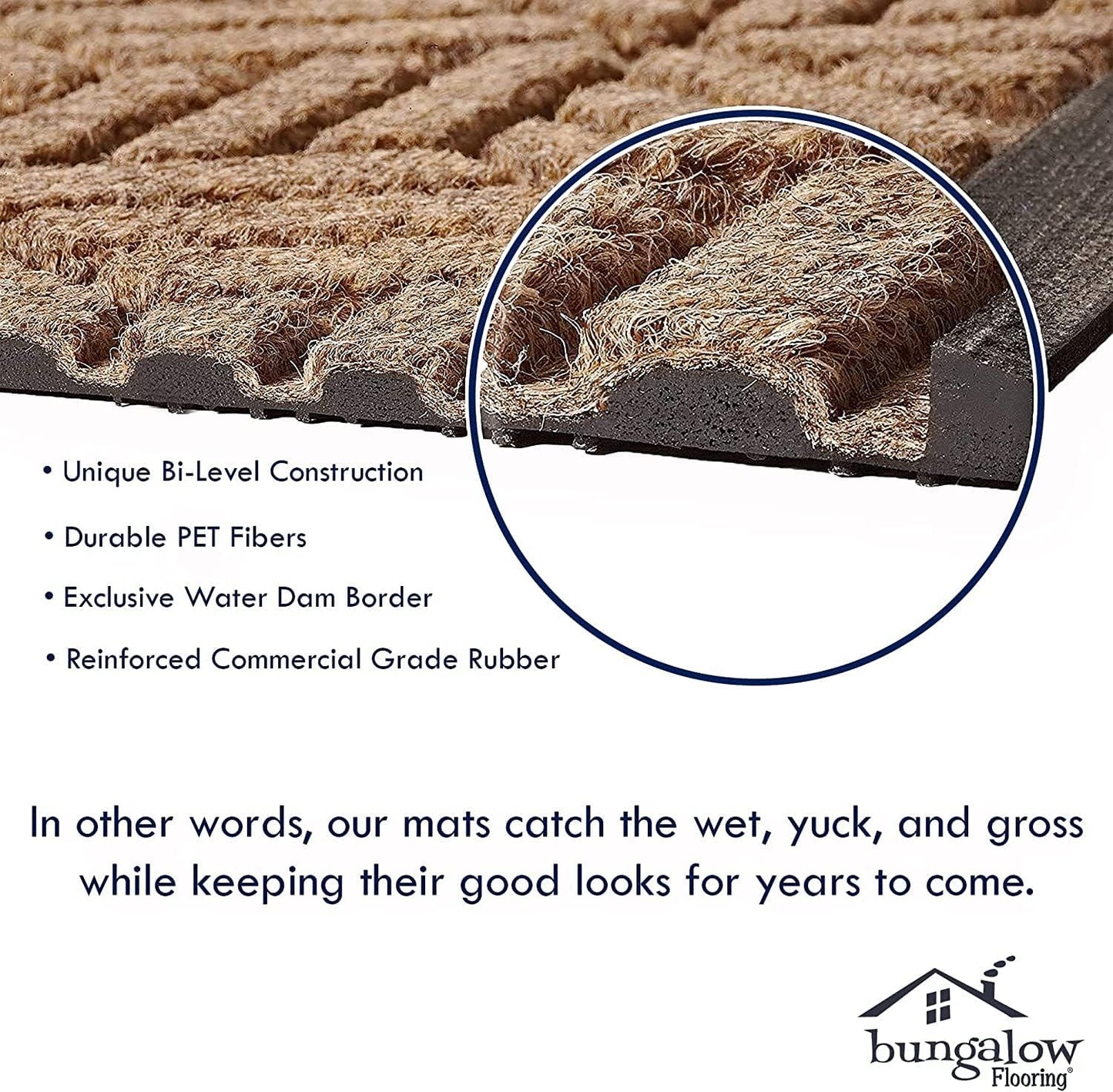 WaterHog Heavy Duty Doorway Mat, 4' x 6', Made in USA, Durable & Skid-Resistant Entryway Mat