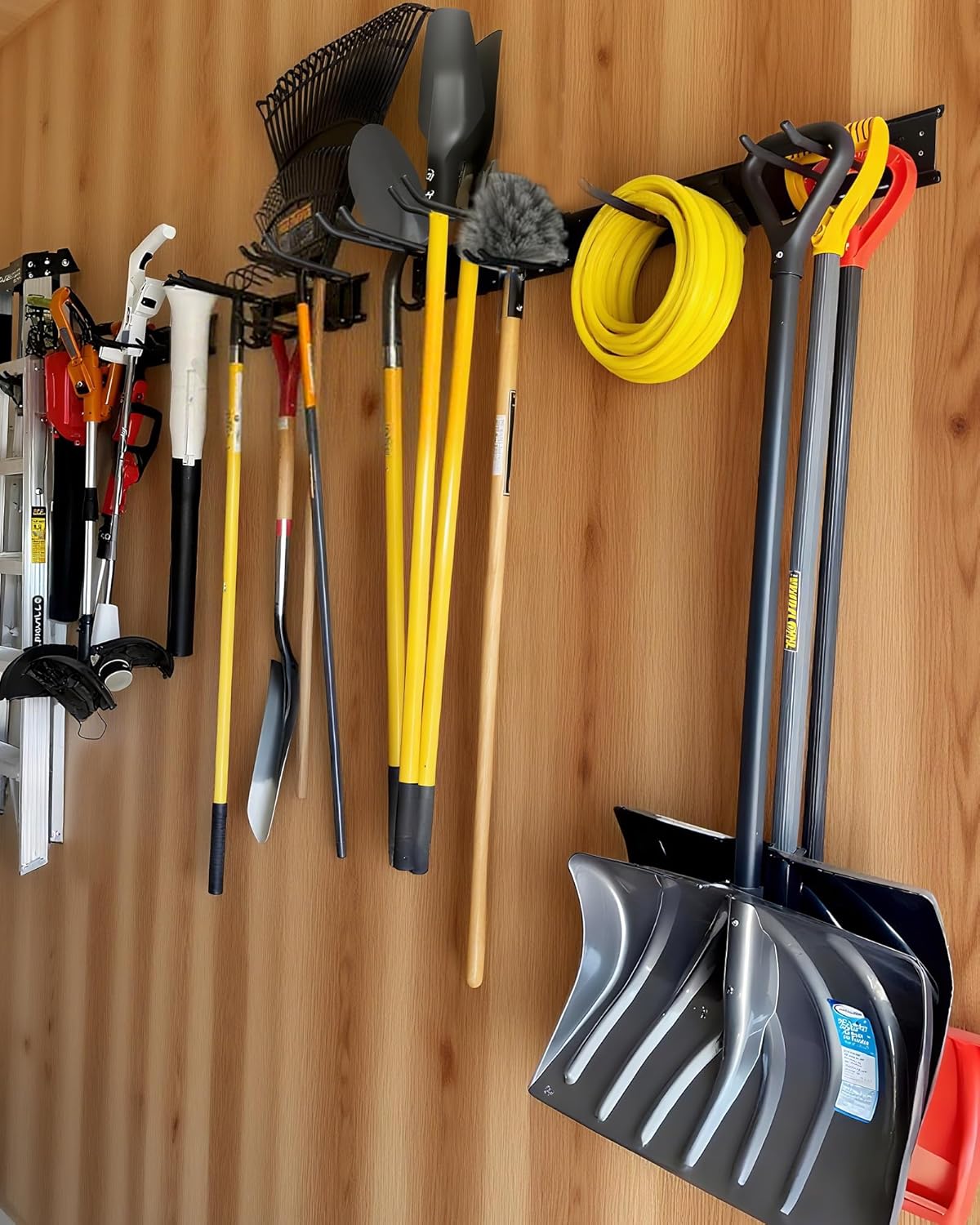 64 inches Garage Tool Organizer Wall Mount, Heavy Duty Garden Tool Organizer Rack, Hanging Storage