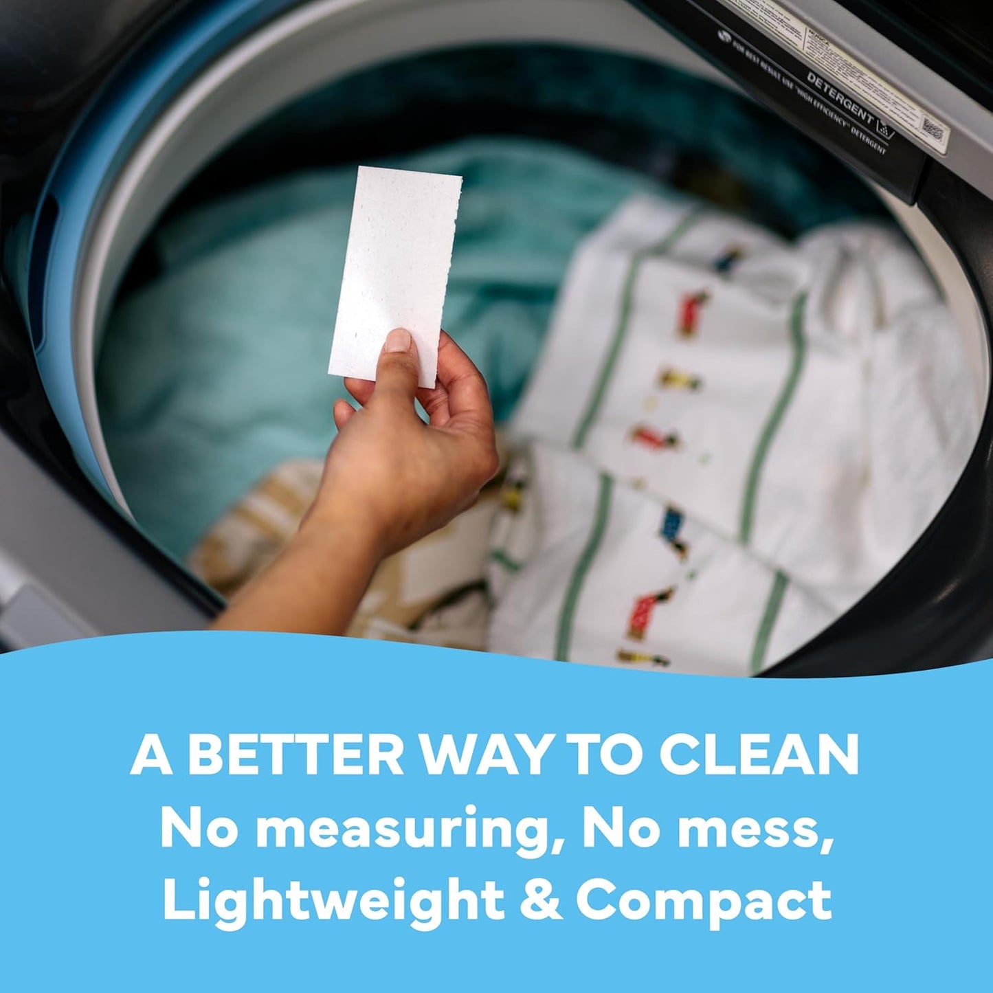 Tru Earth Compact Dry Laundry Detergent Sheets - Up to 64 Loads (32 Sheets) - Paraben-Free