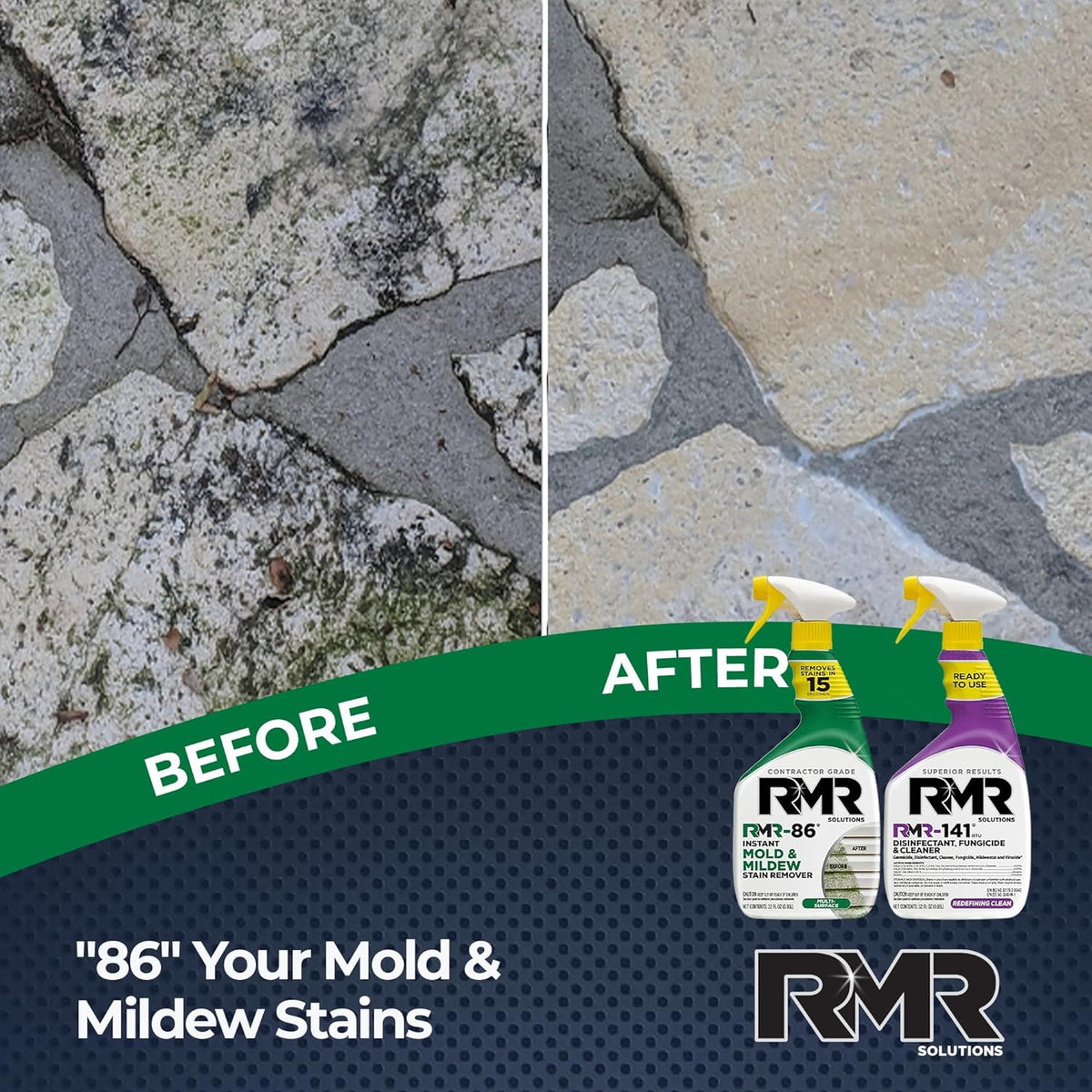 RMR Brands DIY Mold Remover Bundle - Complete Mold Killer & Stain Remover Bundle - Mold and Mildew