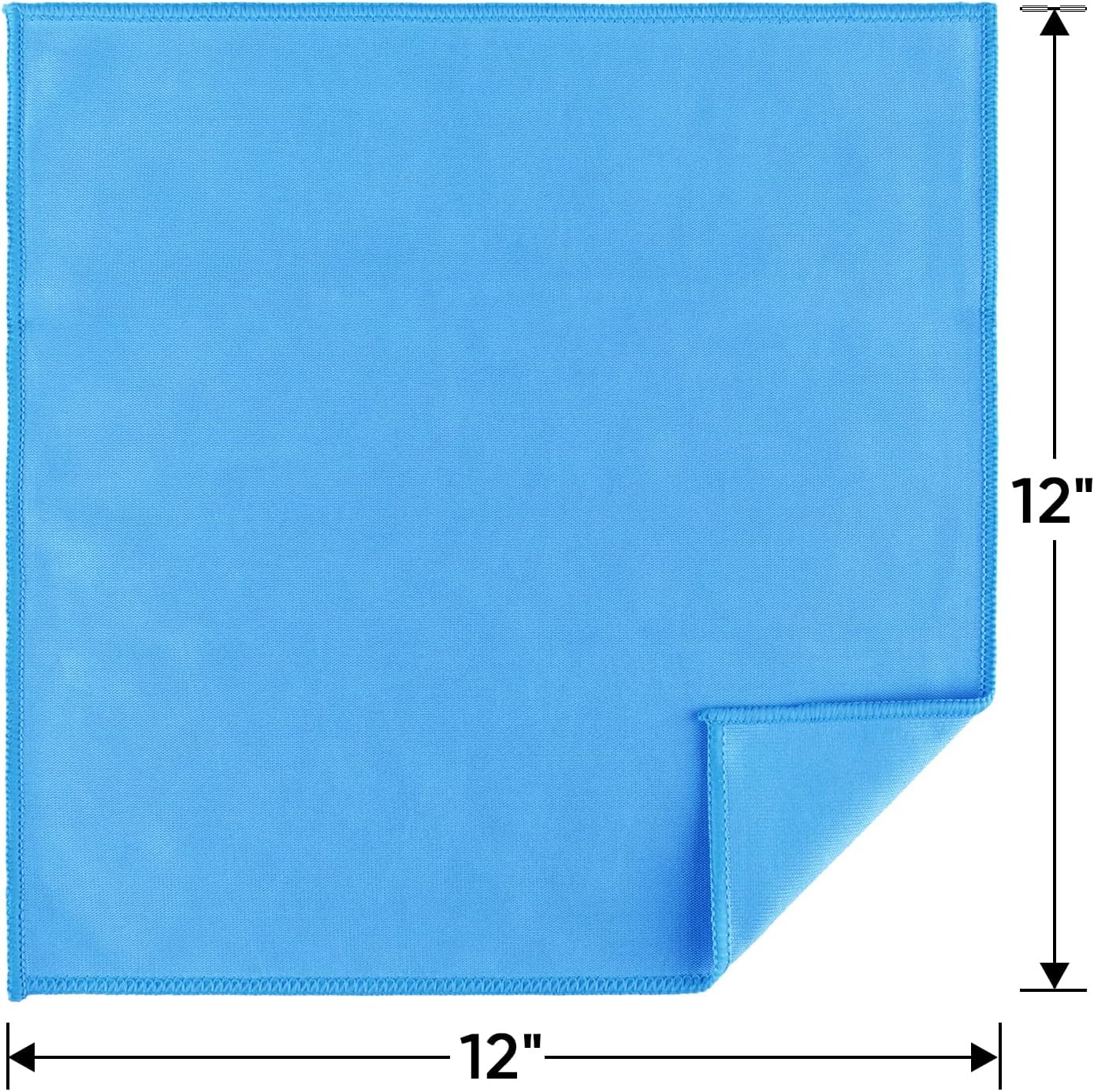 HOMEXCEL Microfiber Glass Cleaning Cloth 12 PK, Lint Free Streak Free, Reusable Cleaning Cloth for
