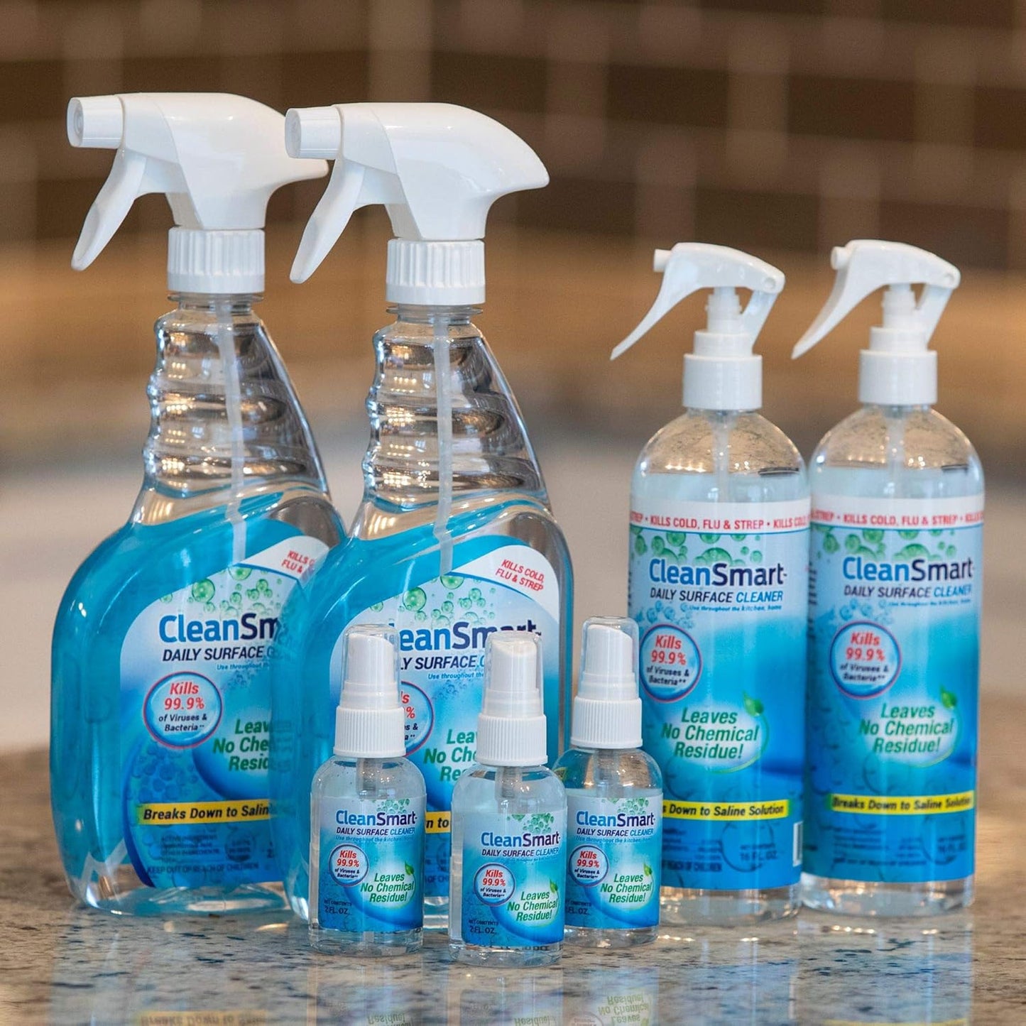 CleanSmart To Go Disinfectant Kills 99.9% of Viruses, TSA-Approved for Safe Travel, 2 oz Bottle