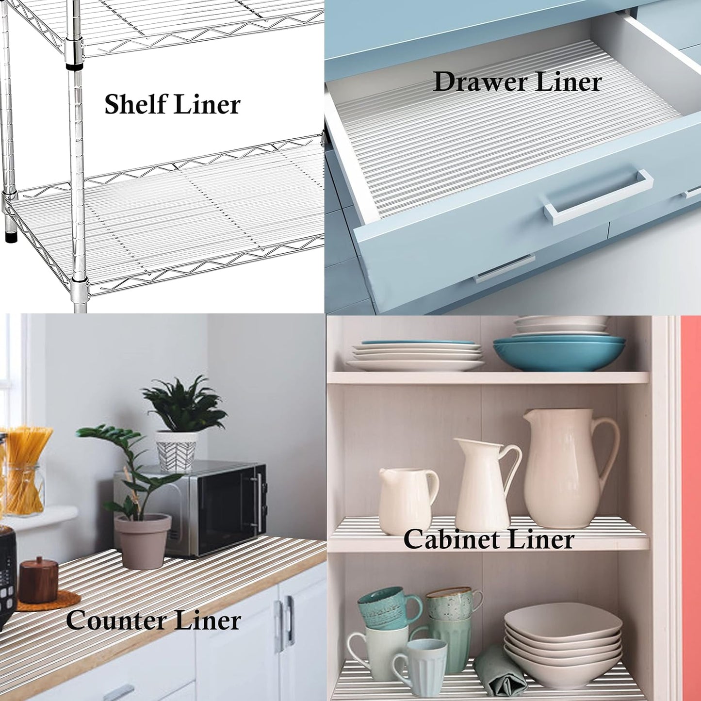 Shelf Liners for Kitchen Cabinets 11 Inch Wide X 20 Ft Non Adhesive Cabinet Drawer Liners Non Slip