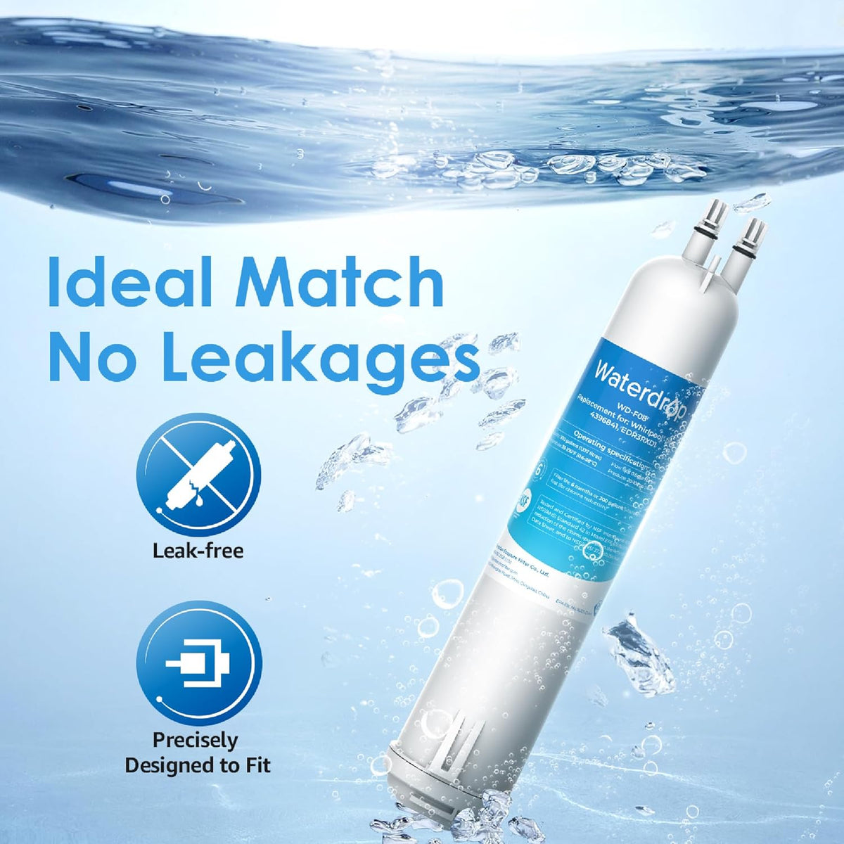 Waterdrop EDR3RXD1 Replacement for Everydrop® Filter 3, 4396841, 4396710, Kenmore® 46-9083
