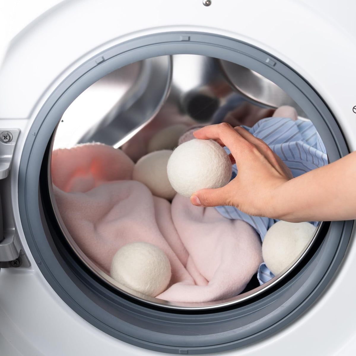 XL Wool Dryer Balls 6-Pack – 100% New Zealand Wool, Natural Fabric Softener & Static Reducer