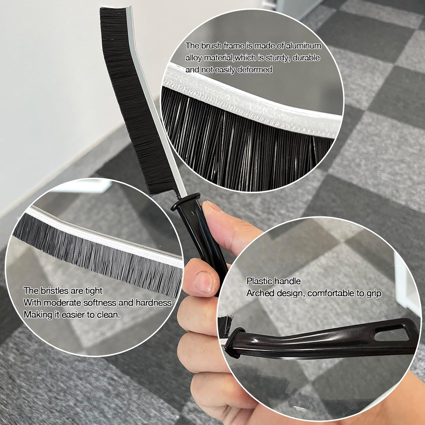 20 Pcs Crevice Cleaning Brush, Bathroom Gap Brush, Grout Cleaner Brush Hard Bristle Crevice