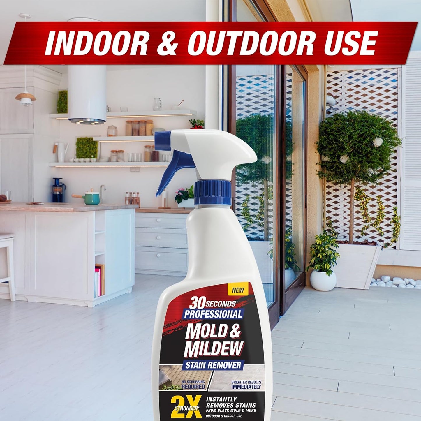30 SECONDS Pro Mold and Mildew Stain Remover | Scrub Free | Brighter Results Instantly | Ready To