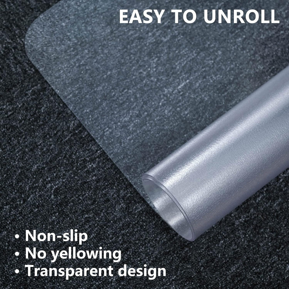 FuturHydro Office Chair Mat for Hardwood Floor, 36" x 48" Clear Computer Chair Mats, Plastic