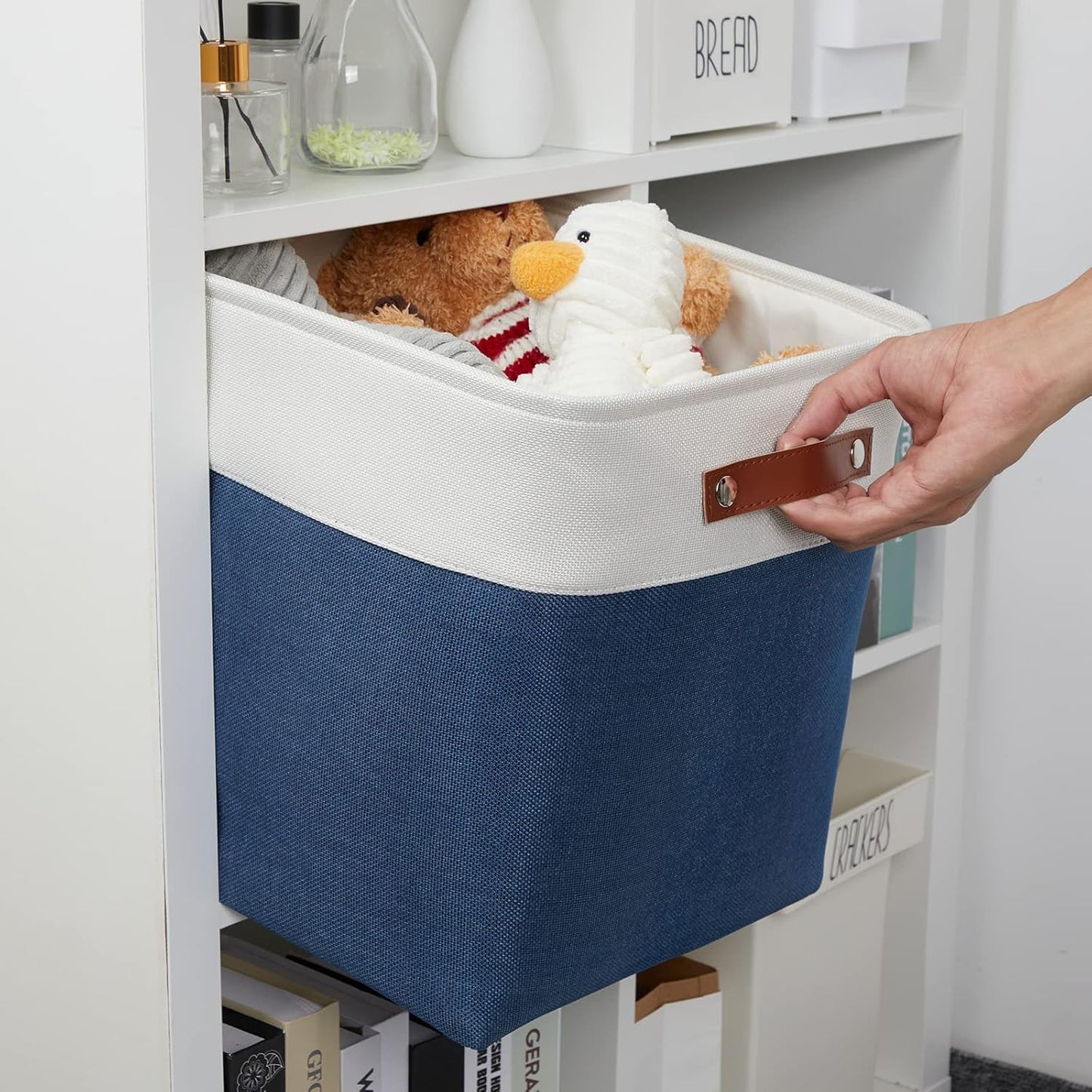 DULLEMELO Storage Baskets for Shelves Closet Storage,Large Home Organization Bins for Gifts