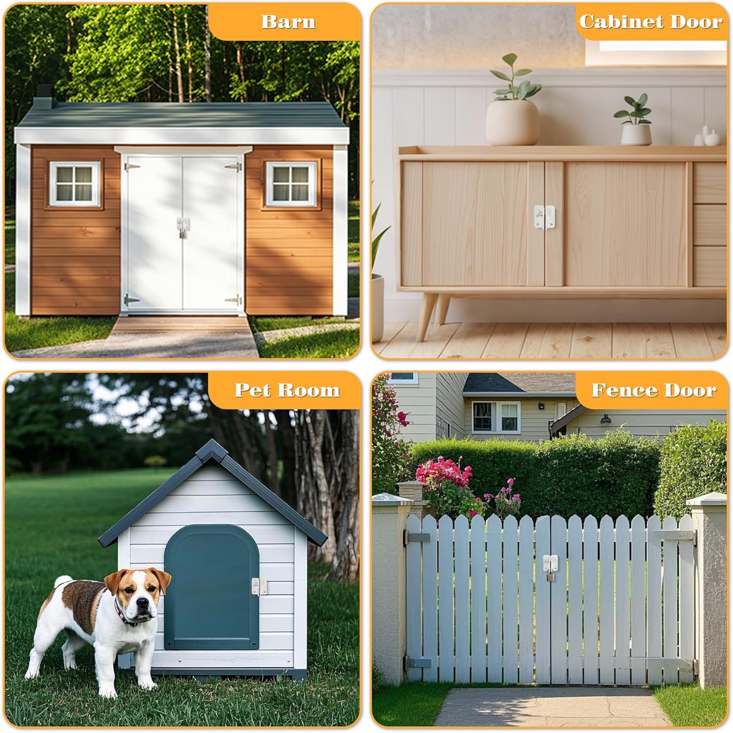 Alise Flip Latch Gate Latch Shed Lock Shed Latch Barn Door Lock Locking Latches for Barn Fence