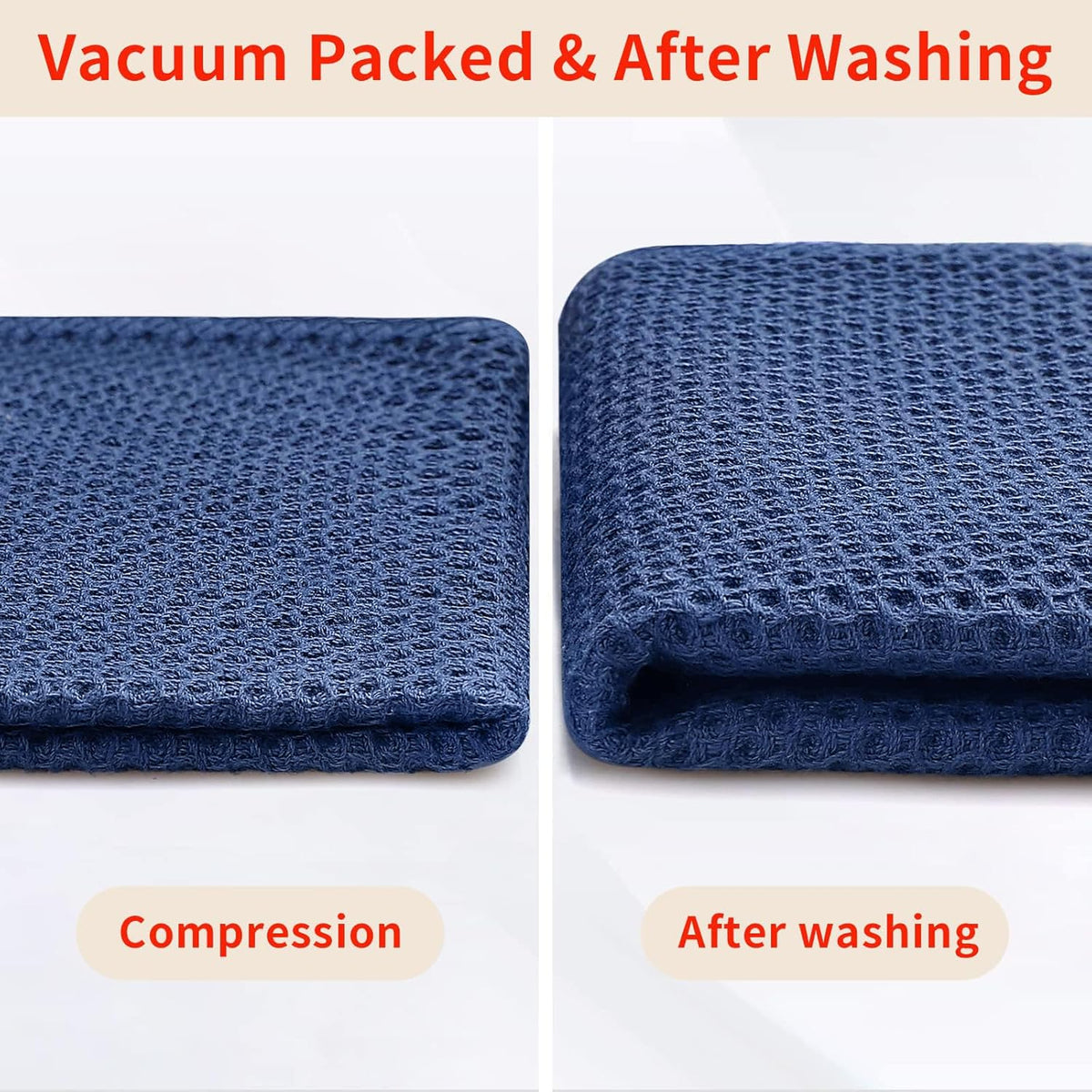 Homaxy 100% Cotton Waffle Weave Kitchen Dish Cloths, Ultra Soft Absorbent Quick Drying Dish Towels