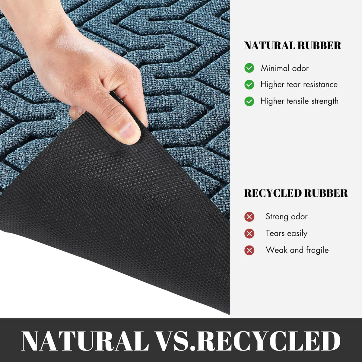 Yimobra Extra Large Door Mat Outside Entrance 60x32, Waterproof Heavy Duty Outdoor Mats for Front