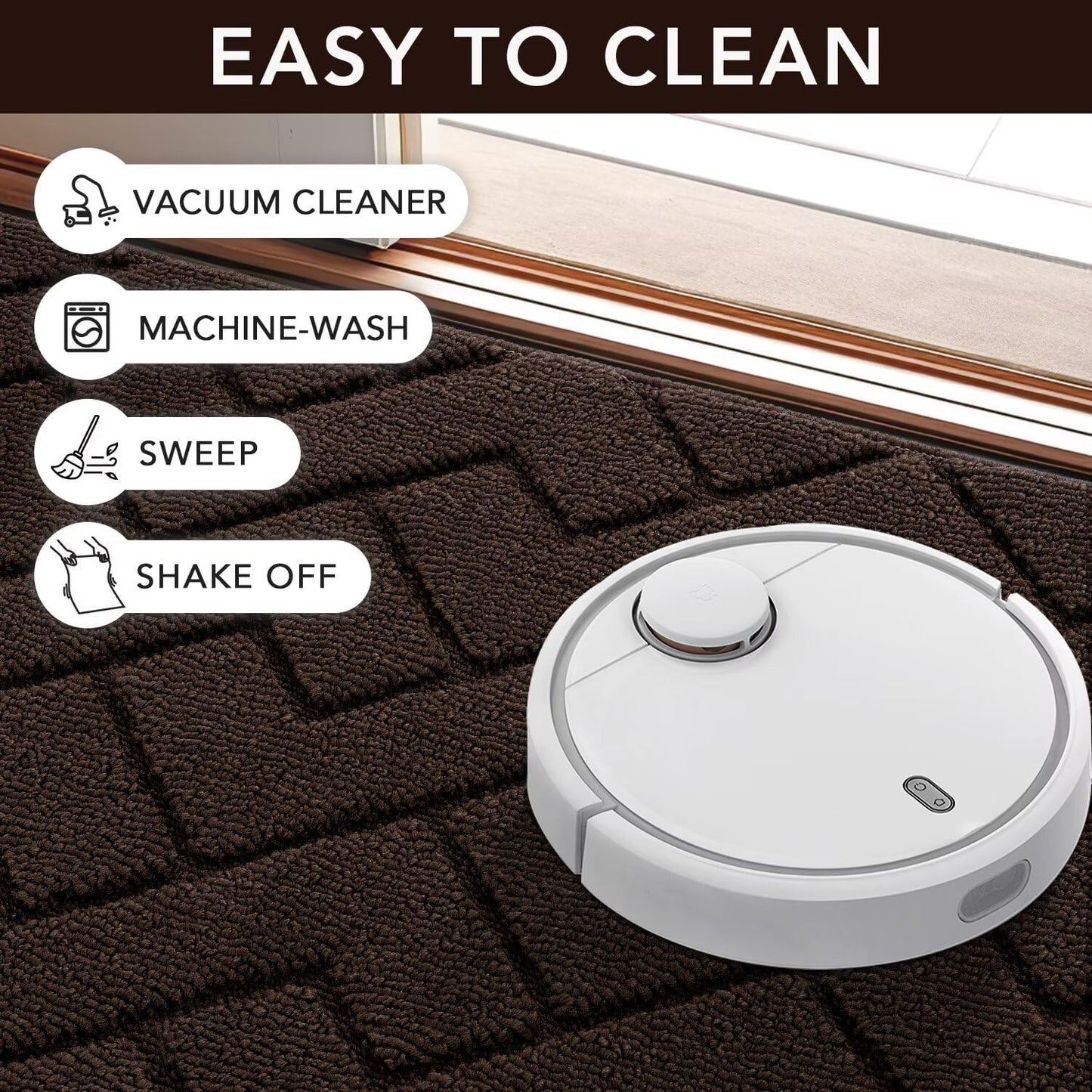 hicorfe Indoor Doormat, Welcome Door mat, Non Slip Door Mats 20"x31.5" Absorbent Resist Dirt