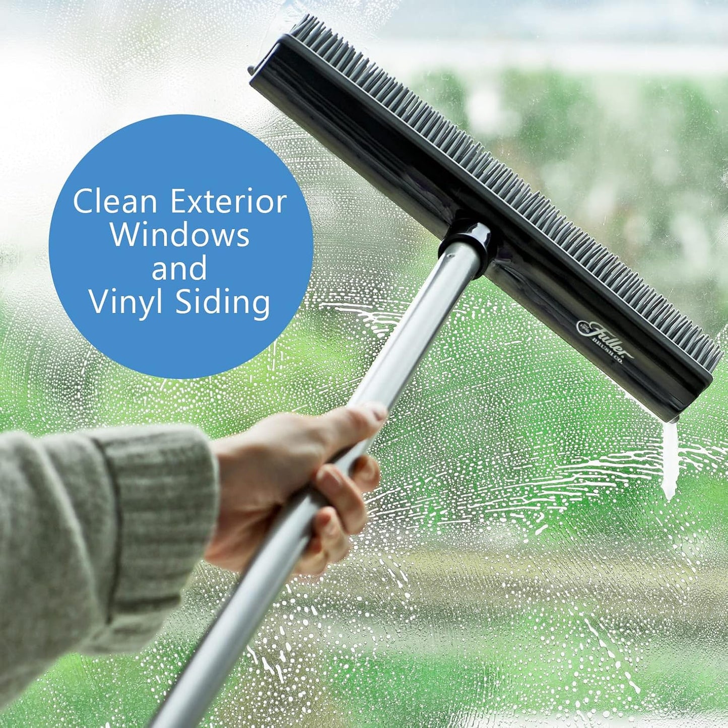 Fuller Brush Rubber Broom – for Carpets Floors Stairs Upholstery – Electrostatic Action Removes Pet