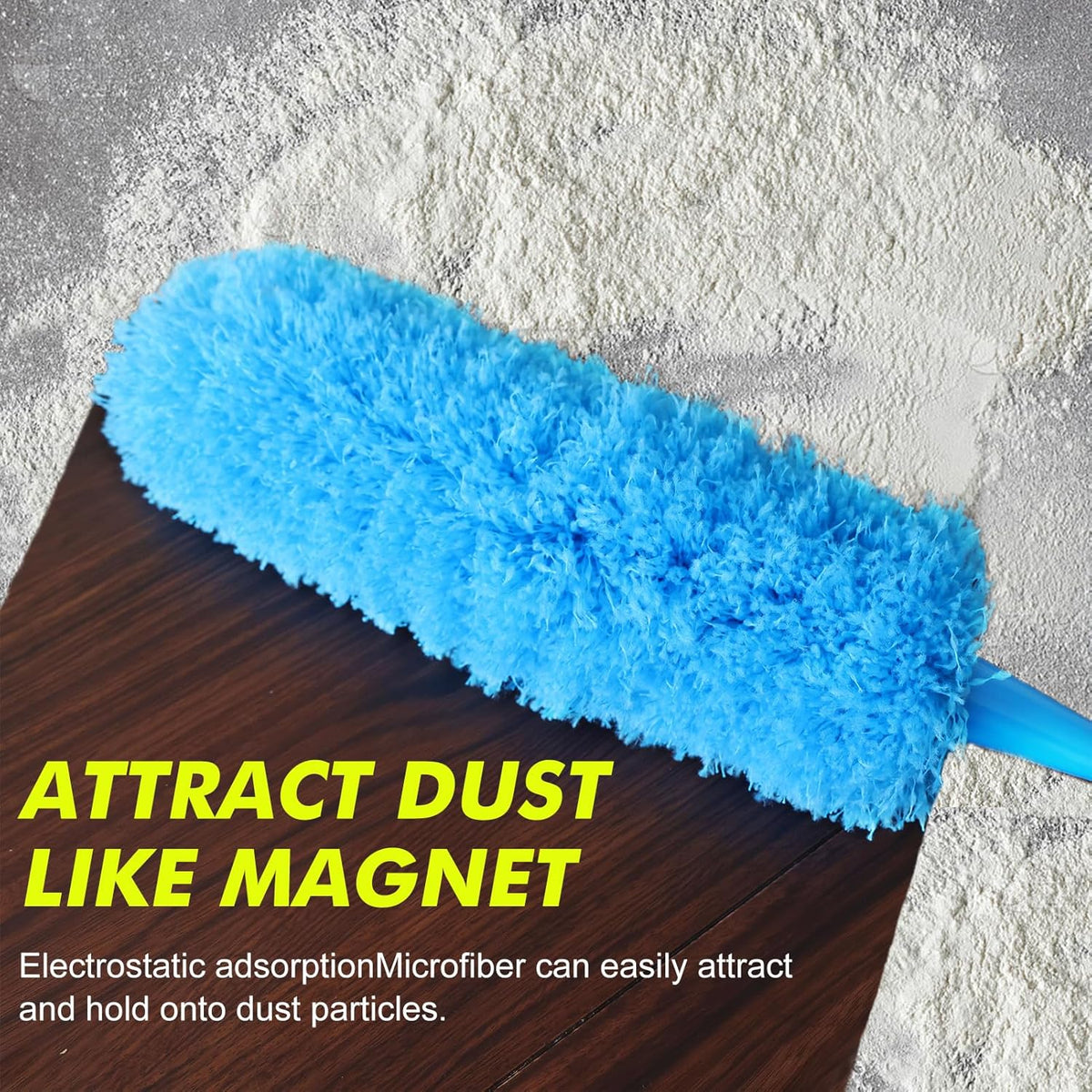 Rainbow Static Duster 24inch Reusable Microfiber Electrostatic Dusters with 2 Beandable and