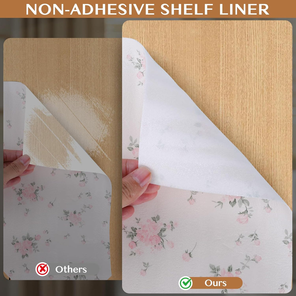 Non-Adhesive Shelf and Drawer Liner for Kitchen Cabinets, 12 in x 17FT Strong Non-Slip Cabinet