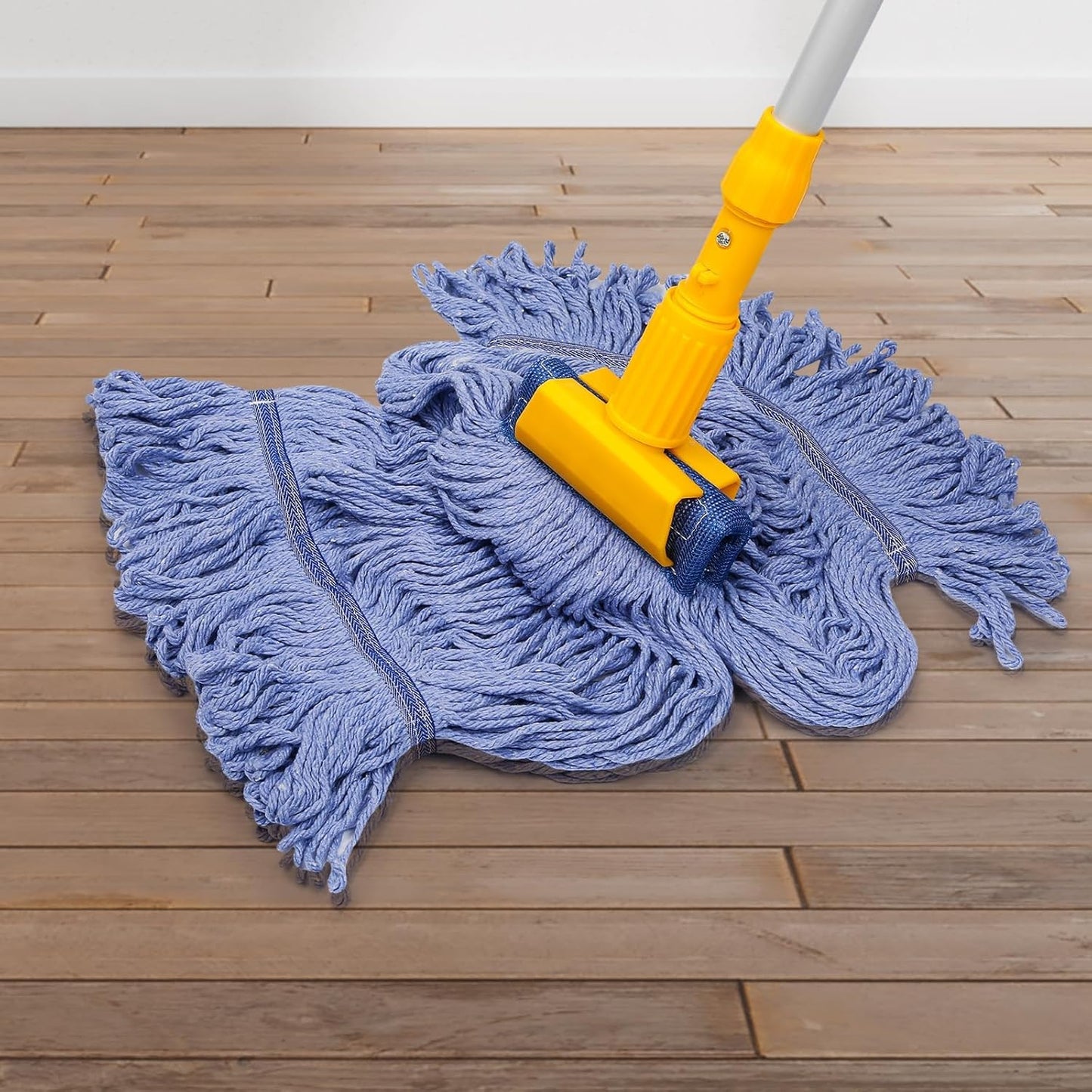 Pack of 6 Heavy Duty Commercial Looped End Cotton Mop,String Cotton Mop Refill Heads for