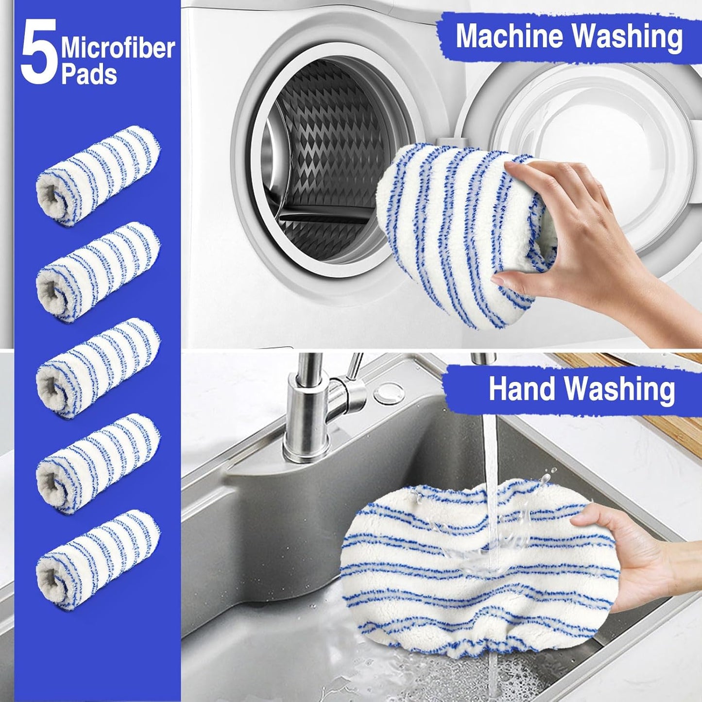MASTERTOP Microfiber Mops for Floor Cleaning, Extra Large Industrial Mop,Floor Commercial Mop for