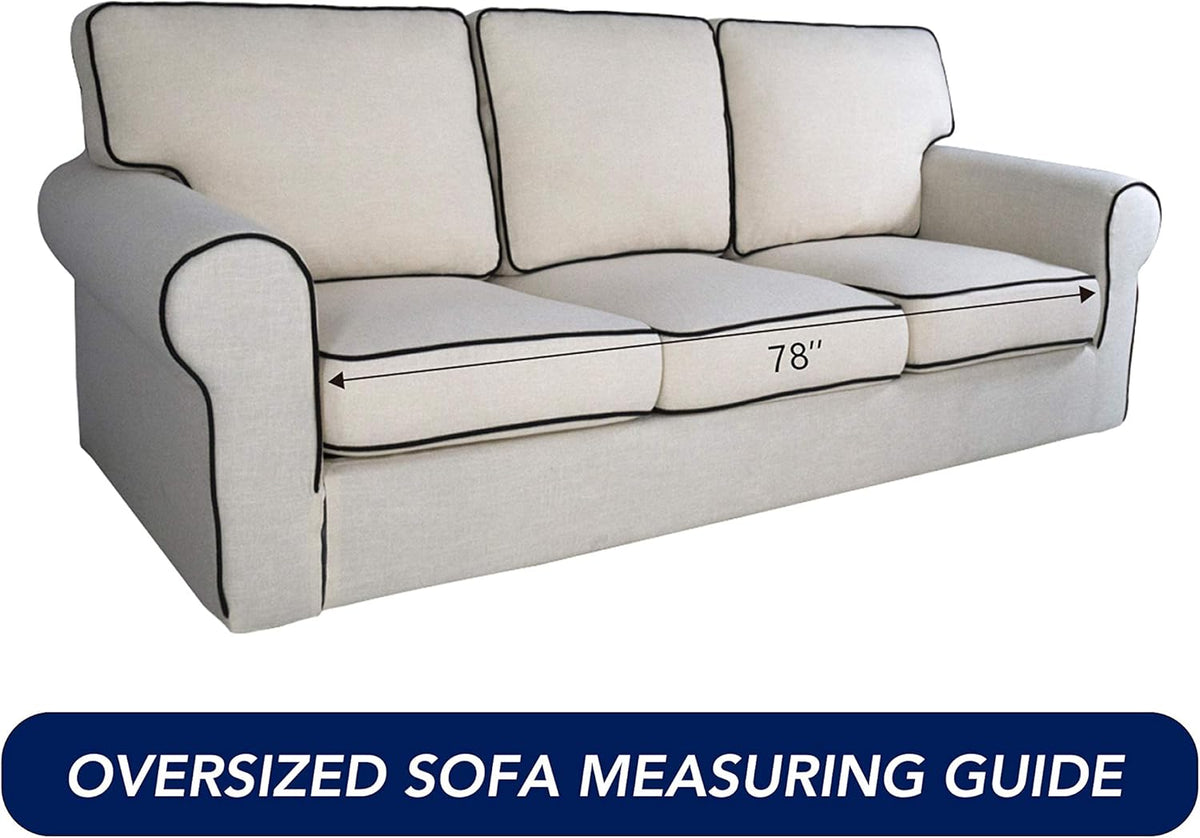 PureFit Reversible Quilted Sofa Cover, Water Resistant Slipcover Furniture Protector, Washable