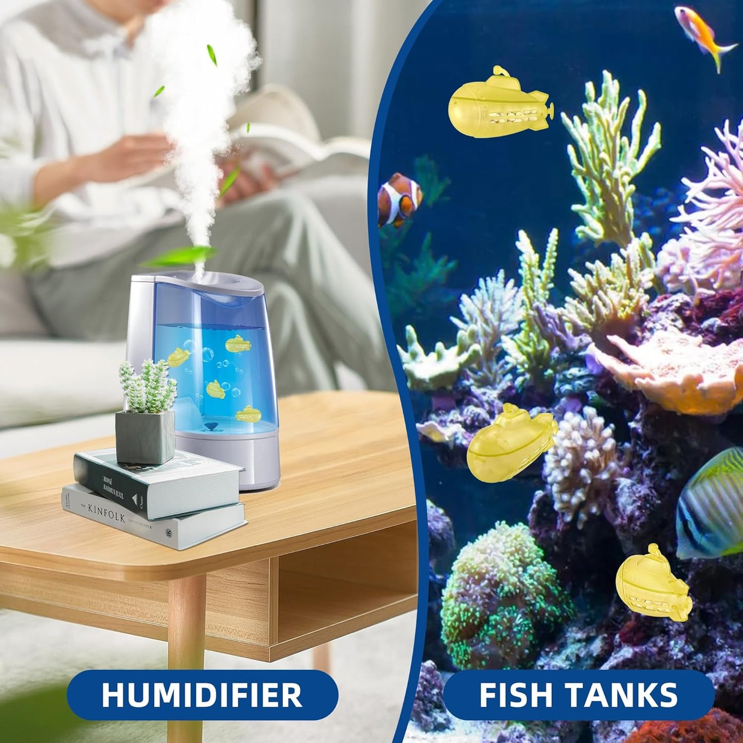 AMI PARTS Universal Humidifier Cleaner Fish for All Humidifiers and Fish Tank, Purifie Water