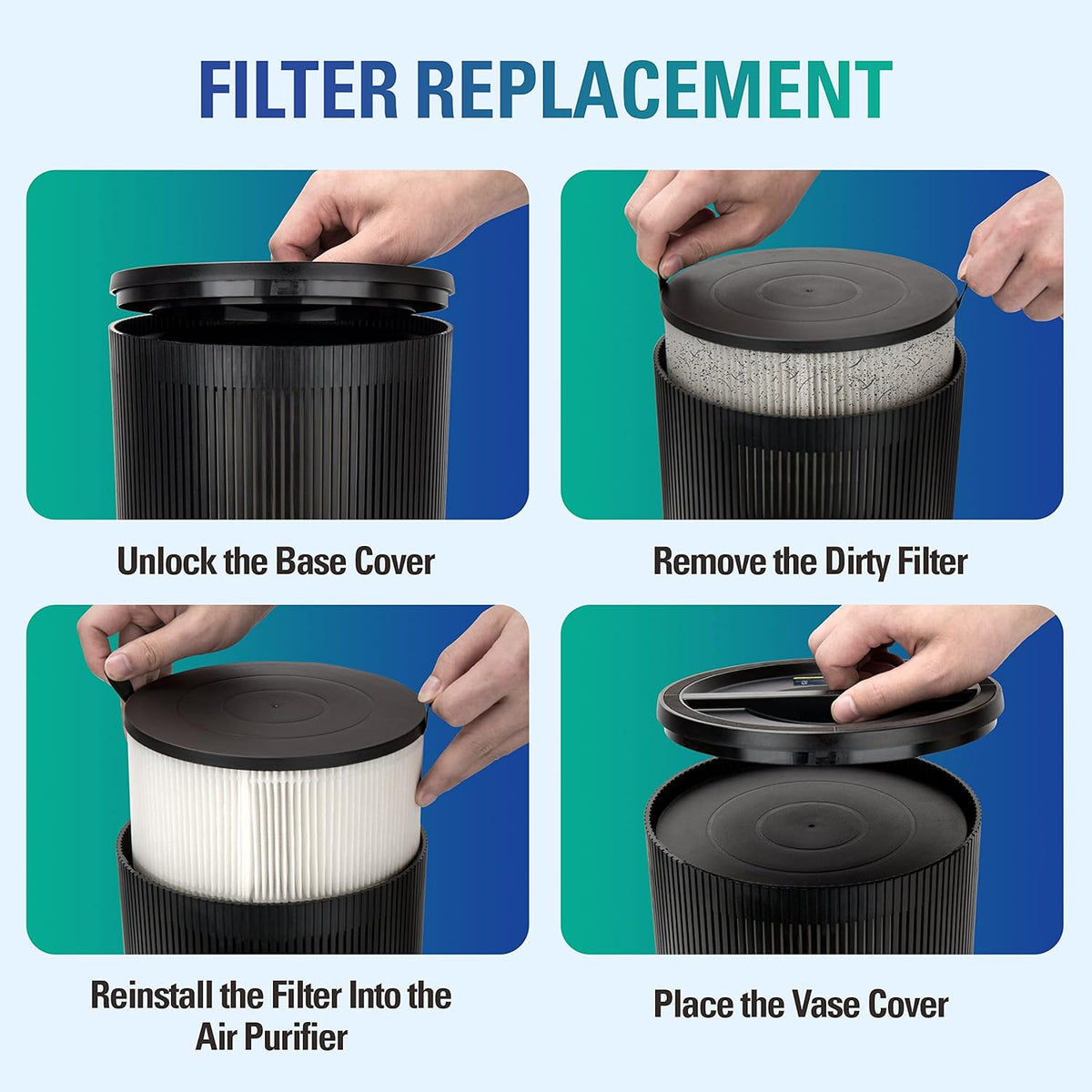 STEALTH Air Purifiers for Home Allergies Pets Hair Dander Pollen Up to 1345 Ft²/H, H13 True HEPA